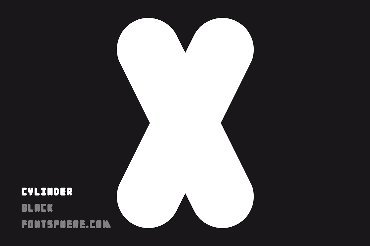 Cylinder Black - FREE Font preview 5