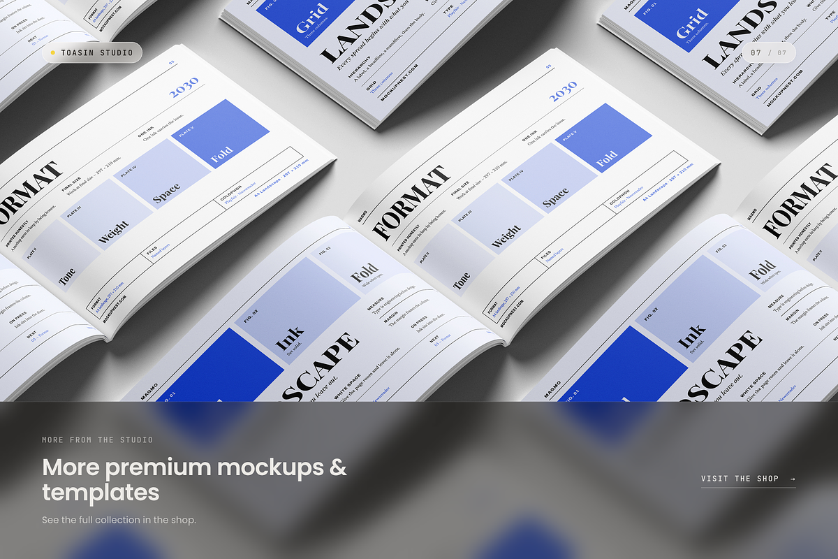 A4 Landscape Magazine Mockup, a Books & Magazine Mockup by Toasin Studio (Photo 7 of 7)