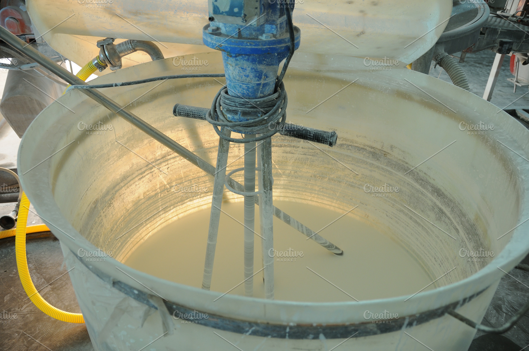 Ceramic Glaze Mixing Tank in Industrial Production, an Industrial Photo by Davizro's Market
