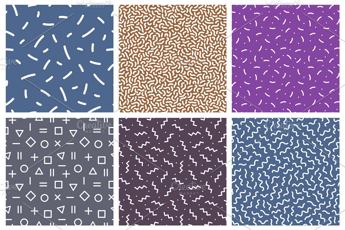 Color seamless modern retro patterns, a Pattern Graphic by ExpressShop (Photo 6 of 8)