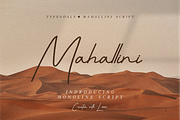 Mahallini Signature Monoline, a Script Font by Typegoals Studio (Thumbnail 1 of 9)