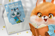 Cute cartoon students animals, an Animal Illustration by Azuzlikus (Thumbnail 2 of 3)