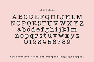 Heartsound Typewriter Serif Font