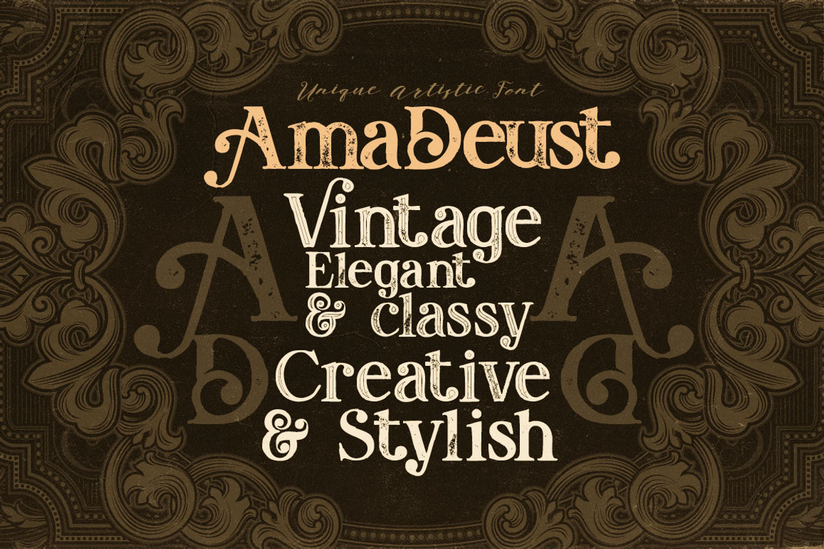 AmaDeust - Display Font preview 3