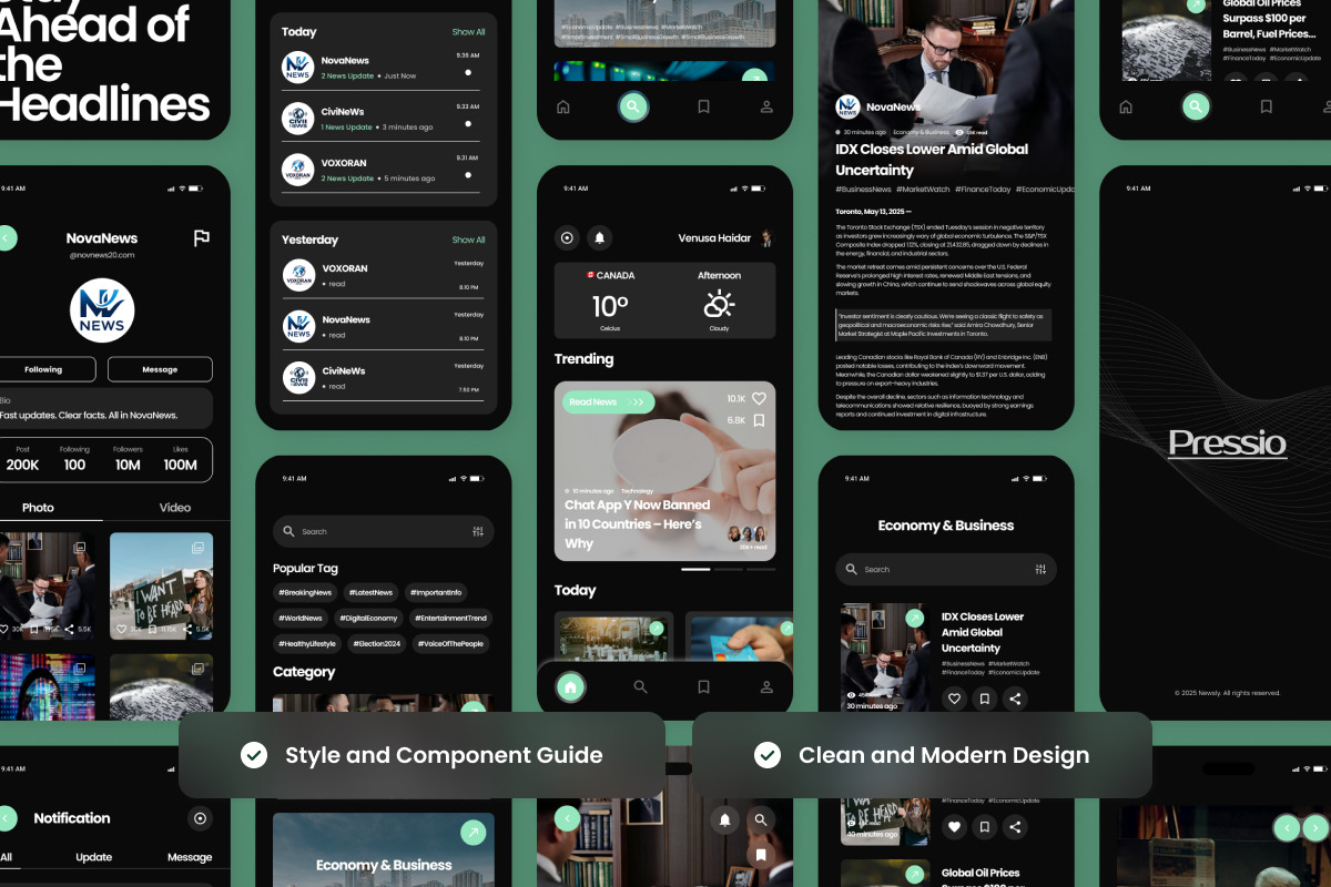 Pressio - News Portal Mobile App, an App Template by twinstd (Photo 3 of 5)