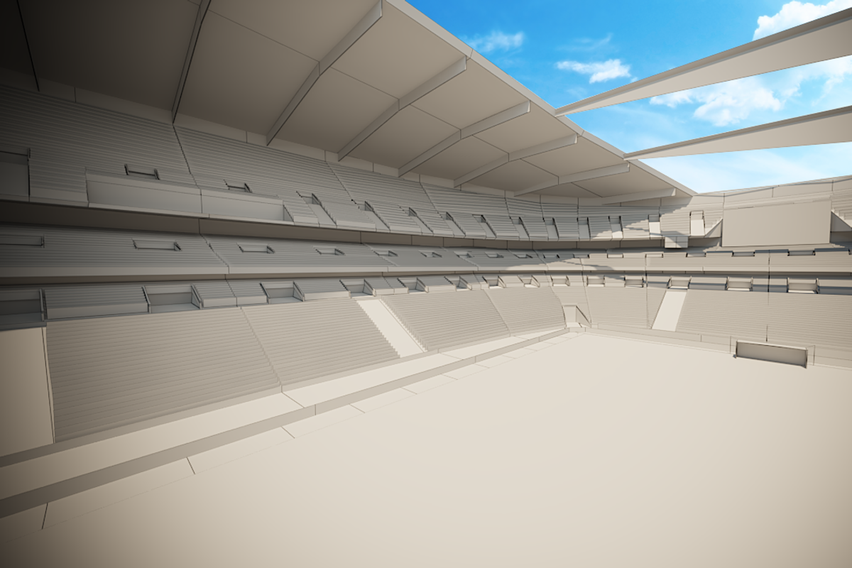 Football stadium game ready 3D-Model, an Architecture 3D Model by 3DGeeq (Photo 14 of 18)