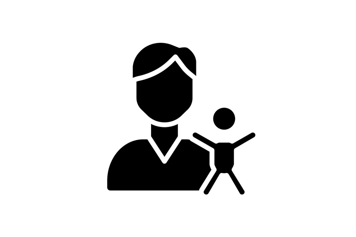 Pediatrics black glyph icon, a Solid Icon by IMG Visuals
