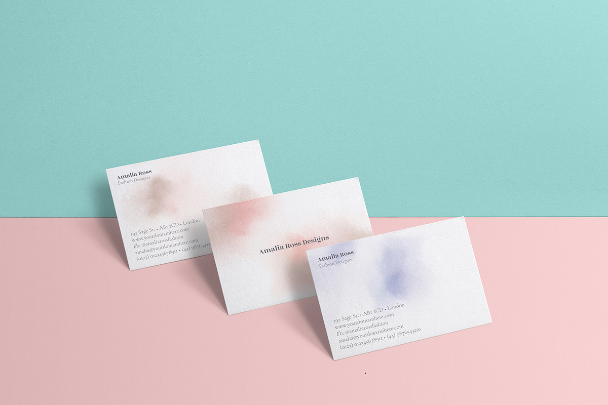 Amalia - Business Card Template, a Business Card Template by Tèrso. (Photo 2 of 2)
