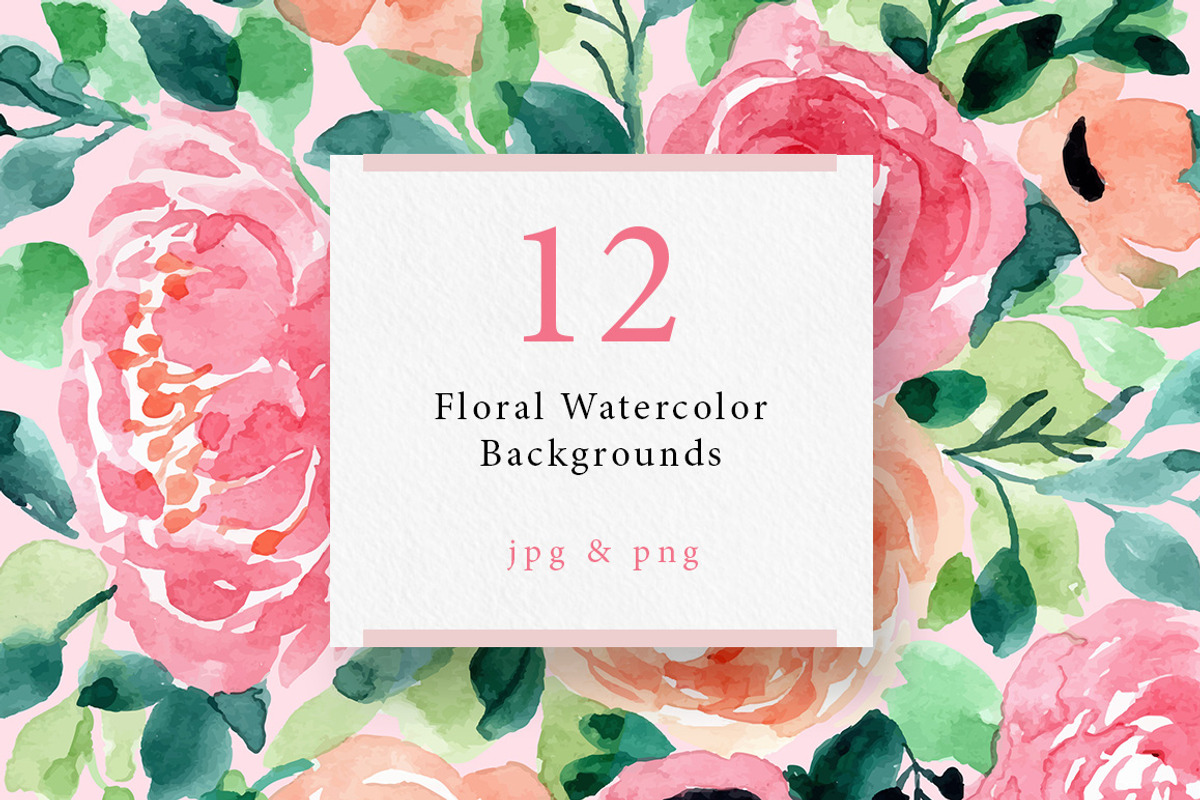 Floral Watercolor Graphic Bundle, a Decorative Illustration by wulano (Photo 2 of 21)