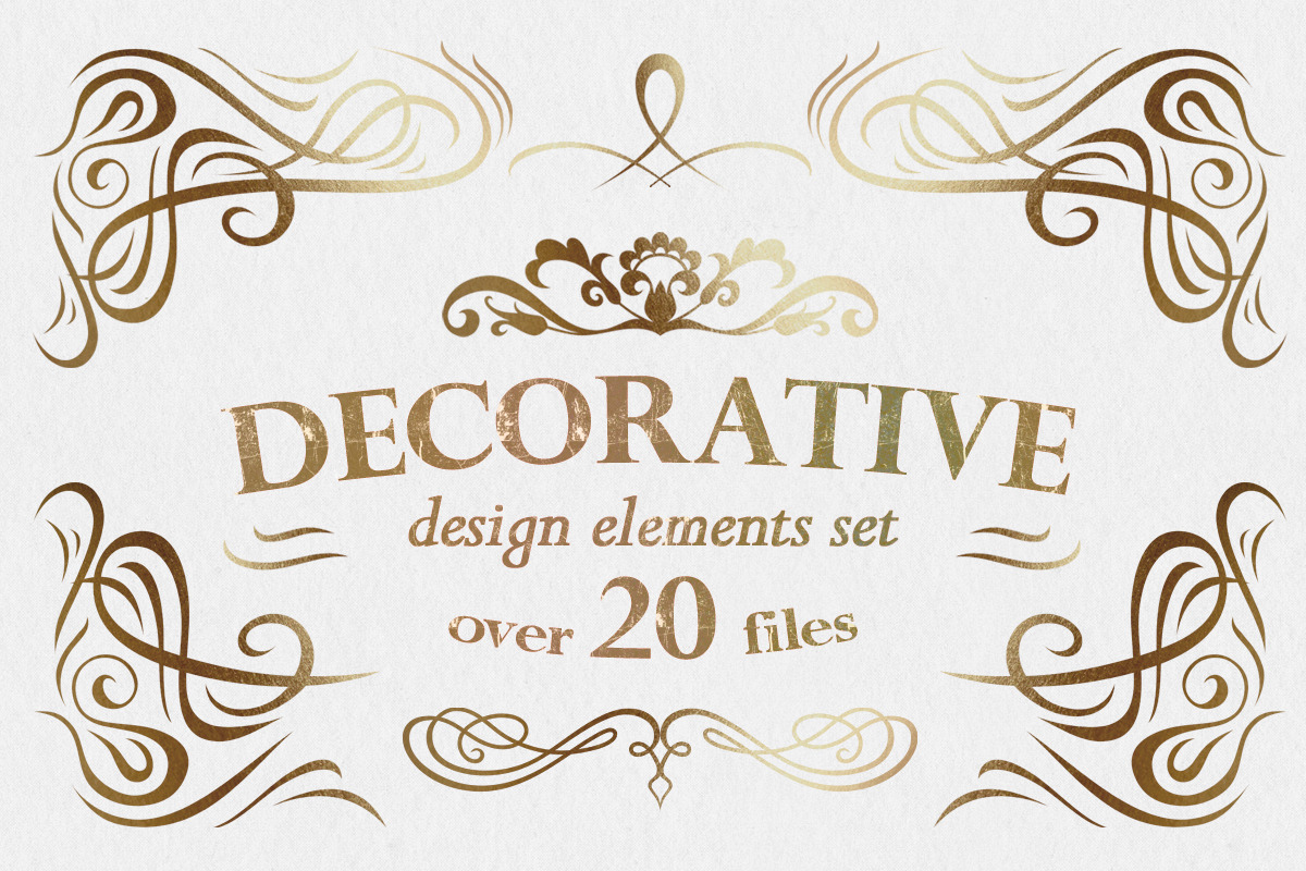 Decorative ornamental elements set, an Object Graphic by Warm Hearted Studio (Photo 10 of 10)