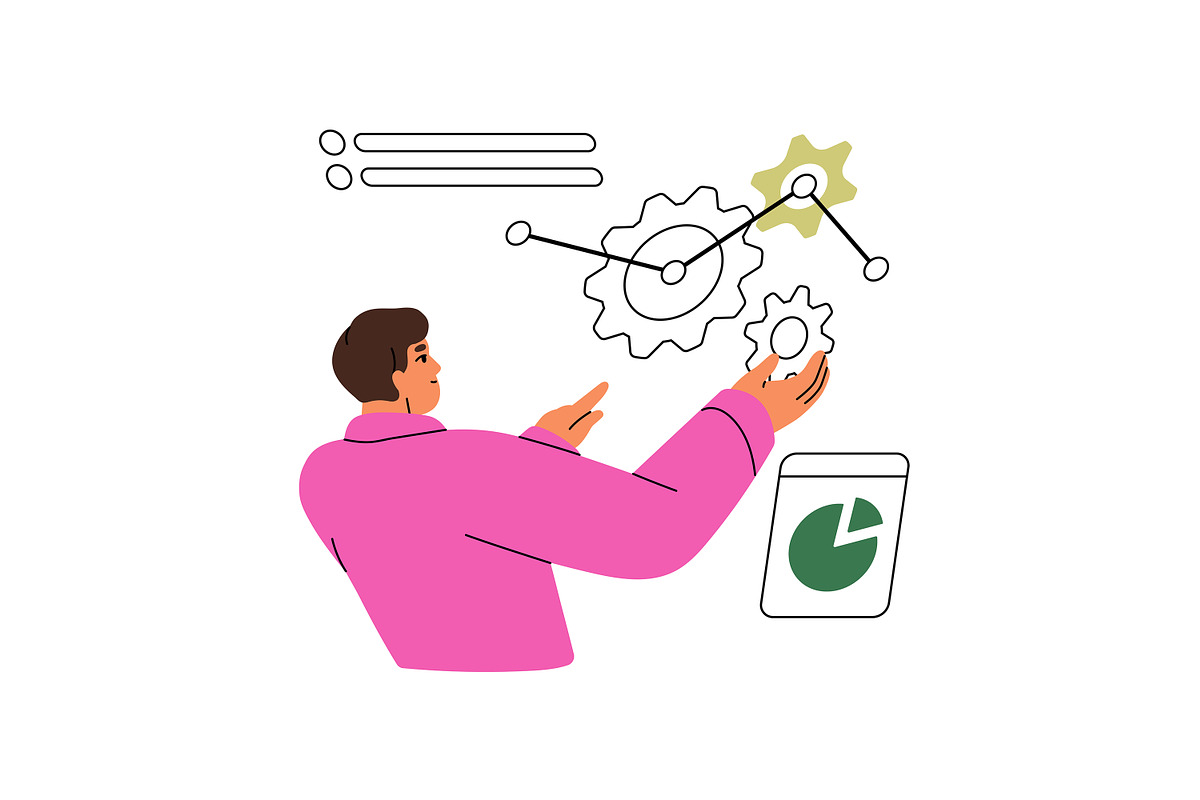 Business people working concept set, a Person Illustration by PaperTrident (Photo 4 of 13)