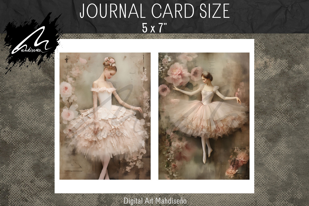 Ballerina Portraits, Pink Paper, a Person Illustration by Digital Art Mahdiseño (Photo 7 of 9)