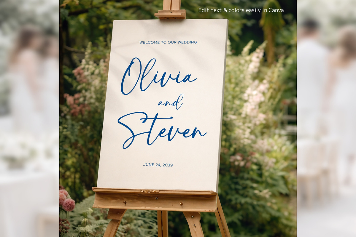 Modern Script Welcome Sign bd007, a Poster Template by TyphoonStudio (Photo 4 of 10)