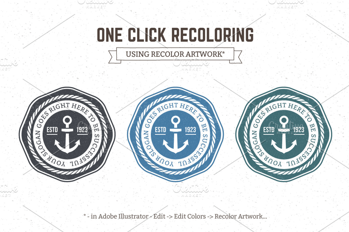 Logo Maker | Retro Emblem Generator, a Branding & Logo Template by Vecster (Photo 3 of 10)