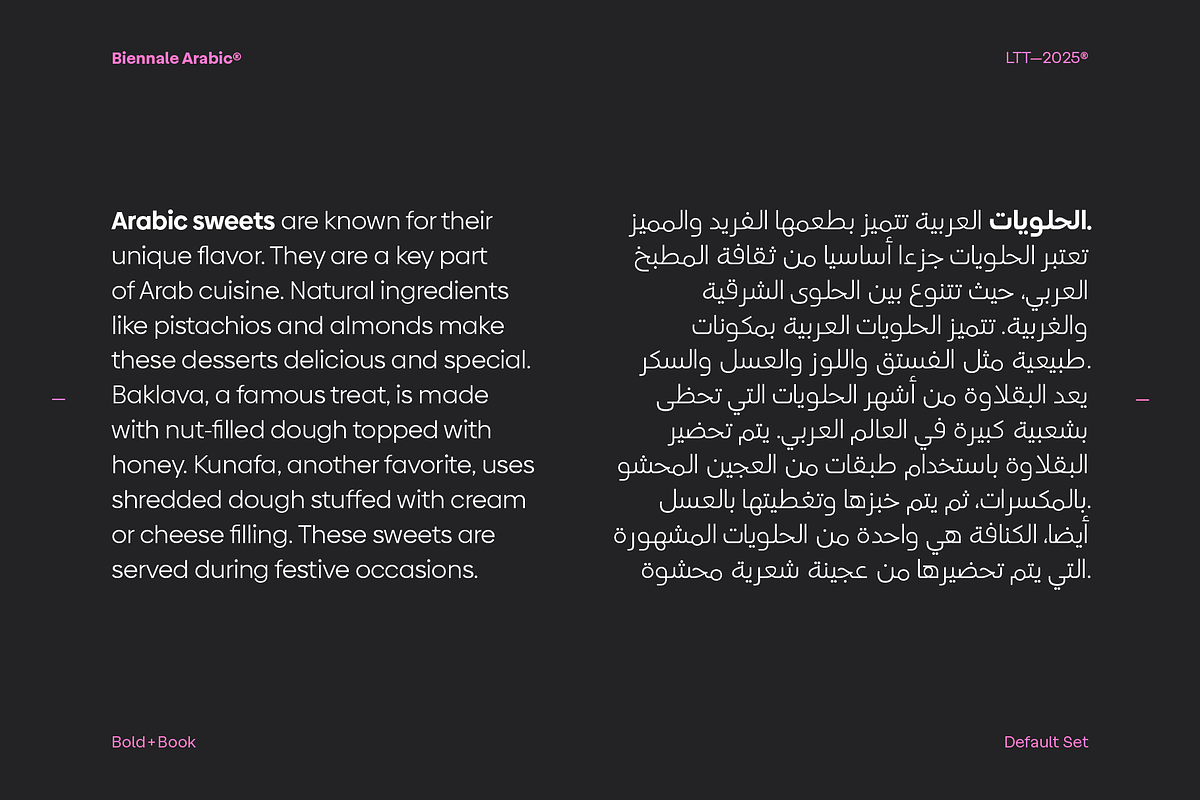 Biennale Arabic, a Sans Serif Font by Latinotype (Photo 7 of 11)