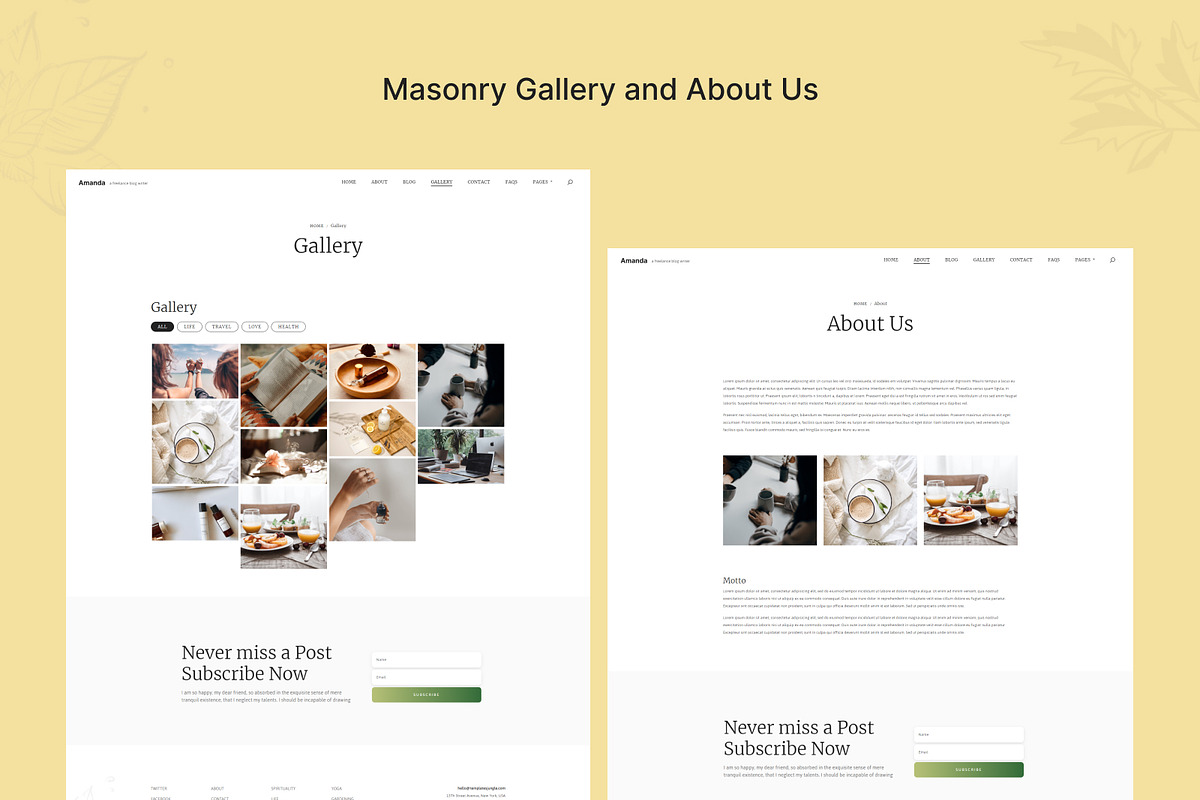Amanda - Blog HTML Website Template, a HTML Template by TemplatesJungle (Photo 4 of 6)