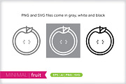 Minimal fruit icons, an Outline Icon by Picture Window (Thumbnail 2 of 5)