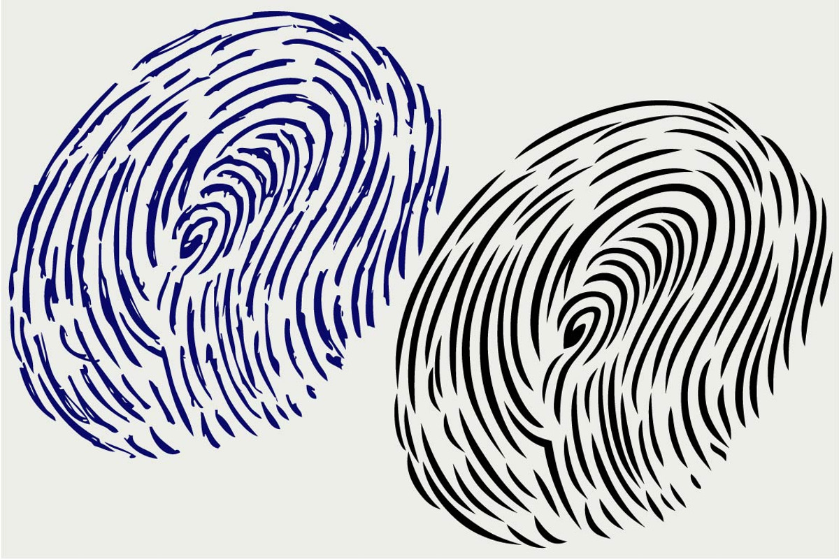 Imprint of a human finger SVG, an Outline Icon by LineworkStock
