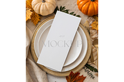 Autumn Leaf Card Menu, a Product Mockup by MockupWizard (Thumbnail 1 of 3)