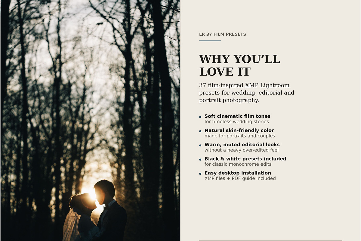 Editorial Wedding Lightroom Presets, a Preset Add-On by Arfis (Photo 3 of 14)