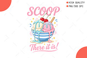 Cute Ice Cream Scoop PNG, a Seasonal Illustration by OK Design (Thumbnail 1 of 5)