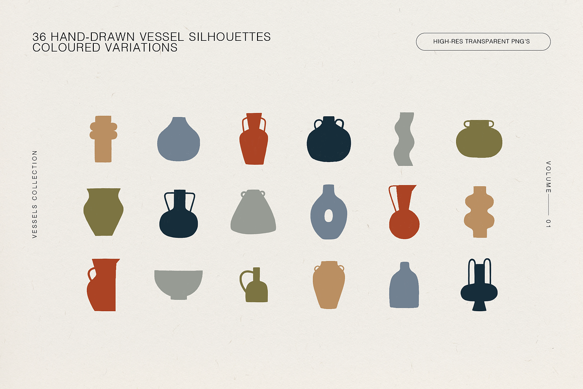 Ceramic Vessel & Vase Silhouettes, an Object Illustration by Wide Eyes (Photo 3 of 13)