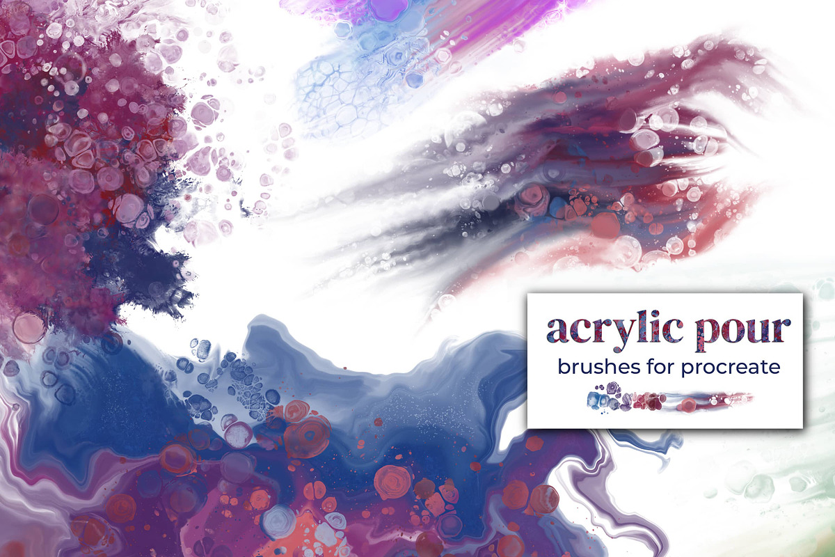 Acrylic Pour Brushes for Procreate, a Brush Add-On by AJ Brushes (Photo 5 of 9)
