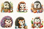 Watercolor Hedgehog Sublimation Clip, an Illustration by DreamCafeArt (Thumbnail 3 of 7)