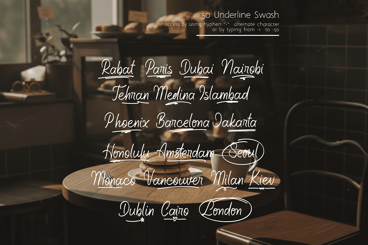 Aleandra on the Soundwaves Font, a Handwritten Font by Letterhanna Studio (Photo 6 of 10)