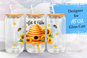Let it Bee Honey Sunflower PNG, a Pattern Graphic by TumblerArtDS (Thumbnail 1 of 3)