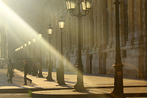 Sunset over the Louvre,Paris