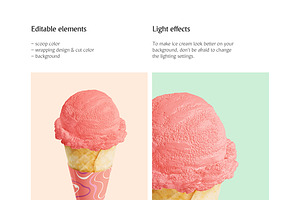 Ice Cream Cone Mockup