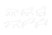 Horse Silhouette Vector Drawings, an Icon by Leah Suzanne (Thumbnail 3 of 3)