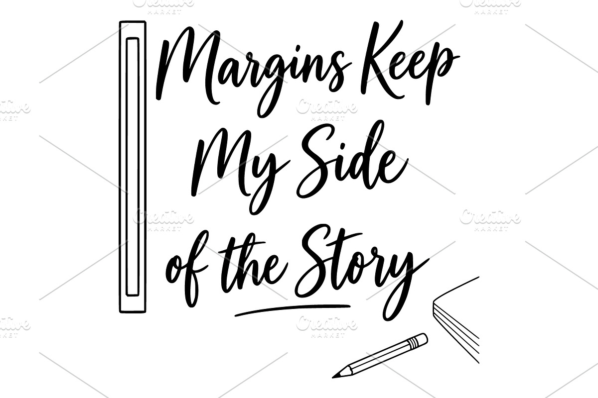Book Margins and Pencil Line Art, an Object Illustration by Ghagra (Photo 2 of 6)