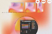 Retro Ombre Vector Gradient Pack, a Texture Graphic by angelainthefields (Thumbnail 6 of 6)