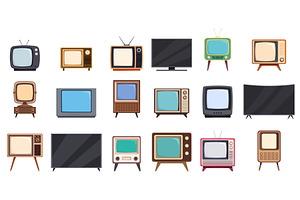 Retro and modern television. Old, a Technology Illustration by Valerie Bodnar
