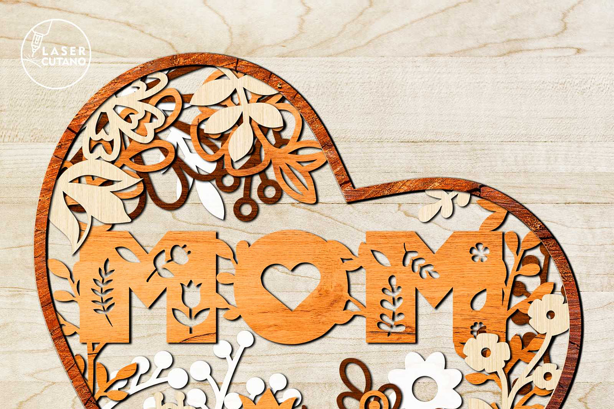 Mom and Dad Set Multilayer Templates, a Templates & Theme by LaserCutano (Photo 7 of 9)
