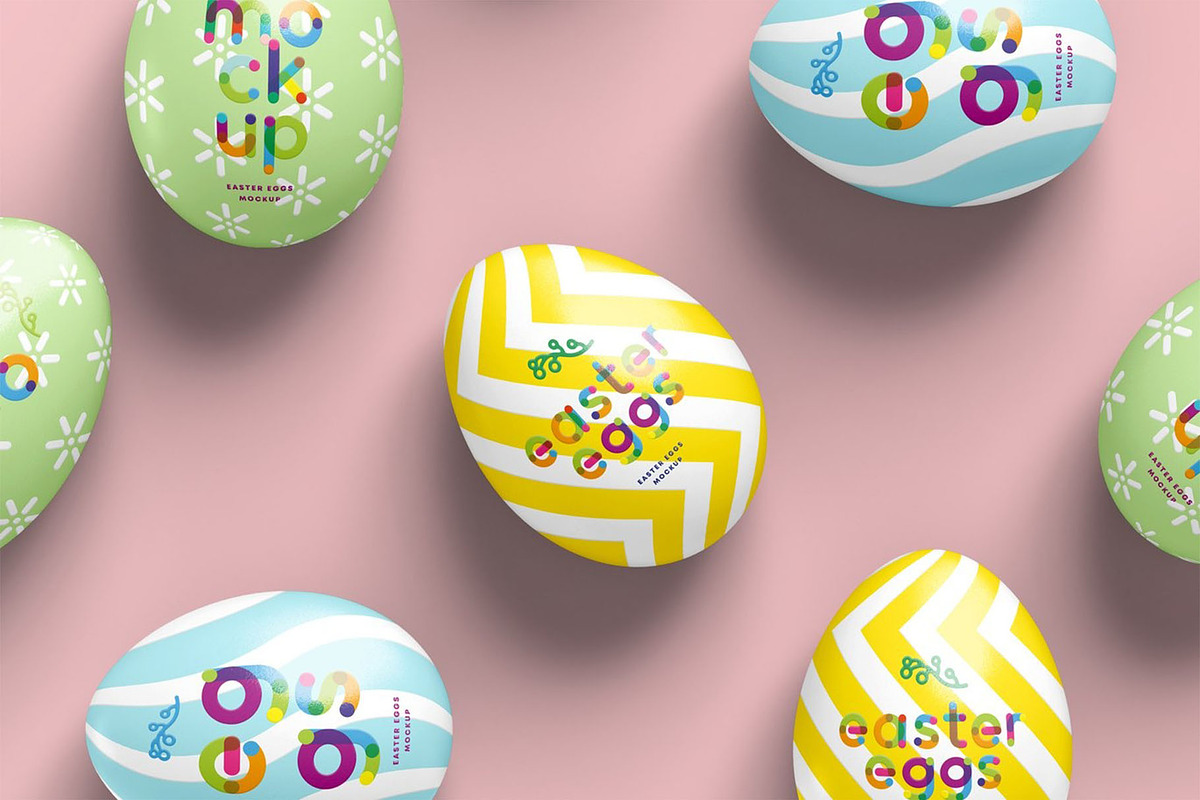 Easter Eggs Mock-up, a Product Mockup by Se٧enStudio (Photo 11 of 11)