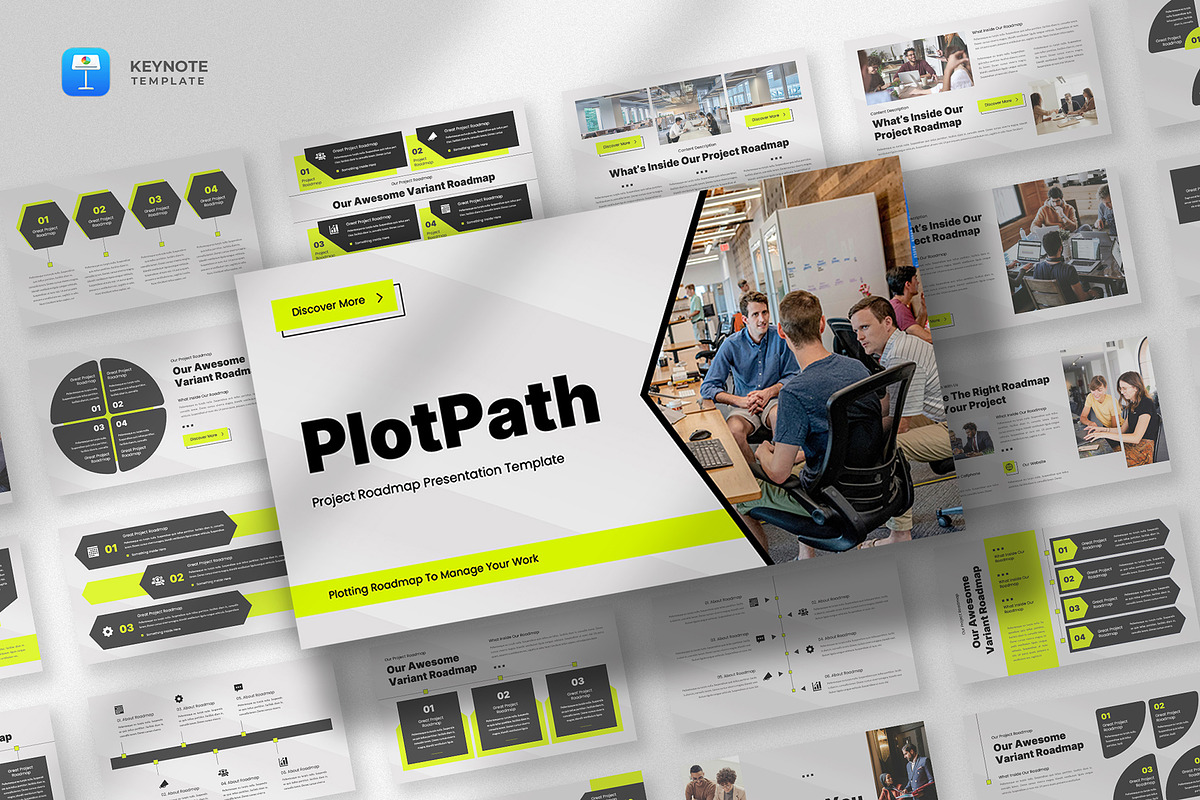 Project Roadmap Keynote Template, a Presentation Template by fluffstudio (Photo 1 of 4)