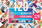 120 Corporate Flyer & Poster Bundle, a Flyer Template by Imagine Design Studio (Thumbnail 1 of 33)