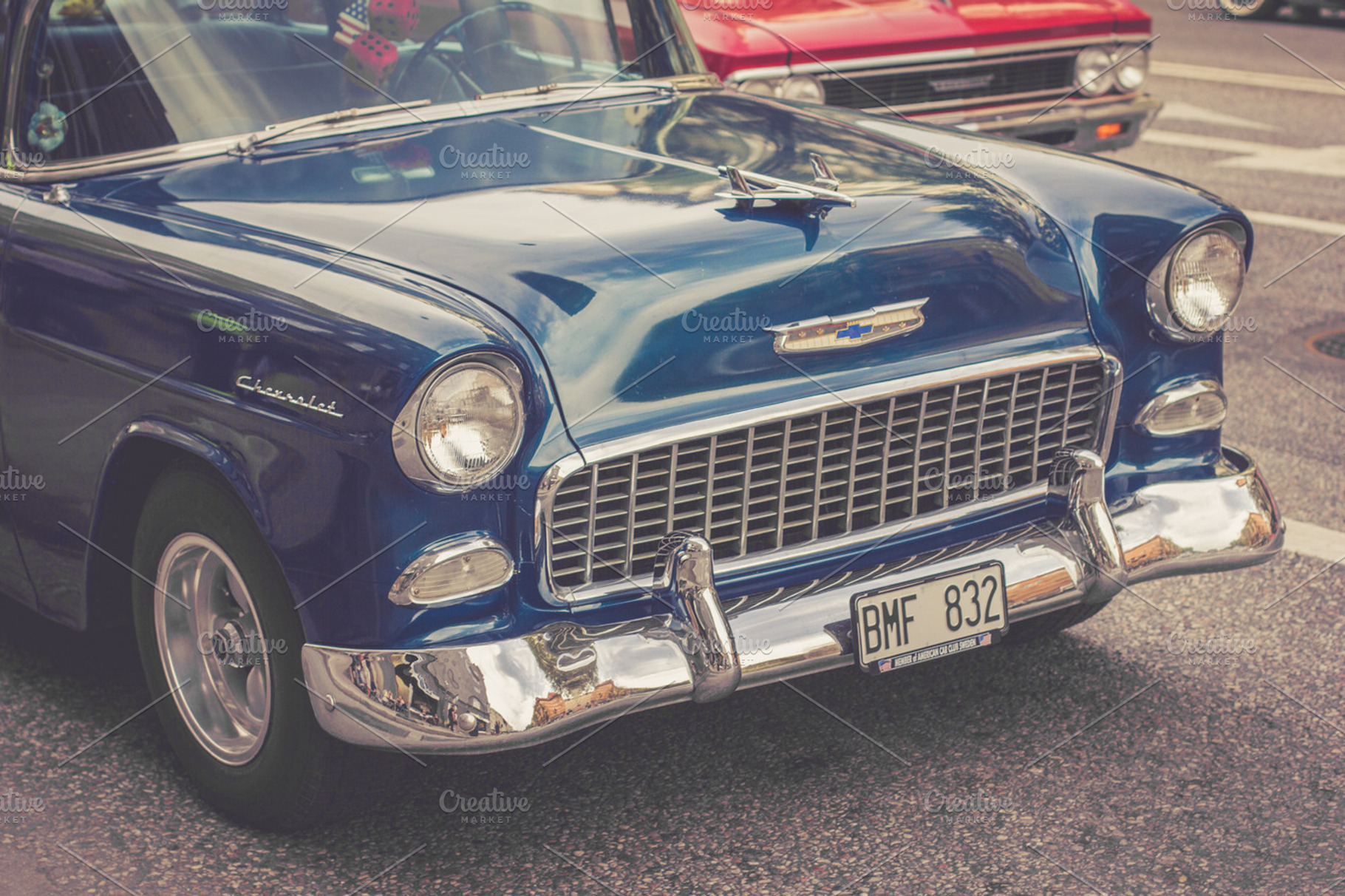 Classic Blue Car Containing Car Auto And Automobile