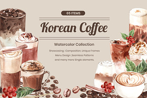 Korean Coffee Watercolor Collection