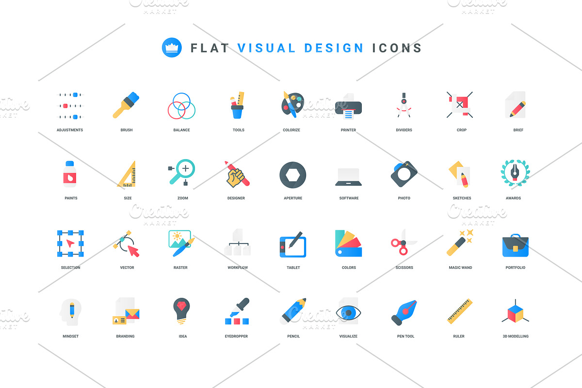 Digital art design equipment icons, an Object Illustration by Lemberg Vector