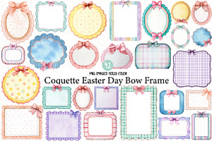 Coquette Easter Day Bow Frame Bundle, an Illustration by Designworld