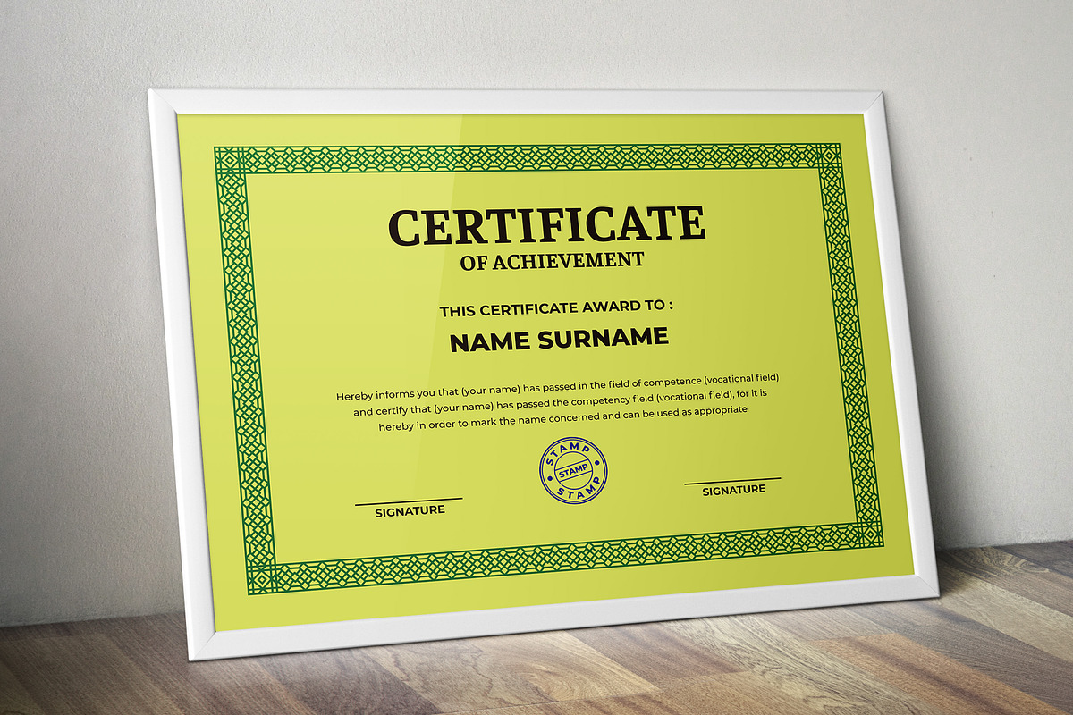 Certificate Template, a Templates & Theme by suhadidesign (Photo 3 of 5)