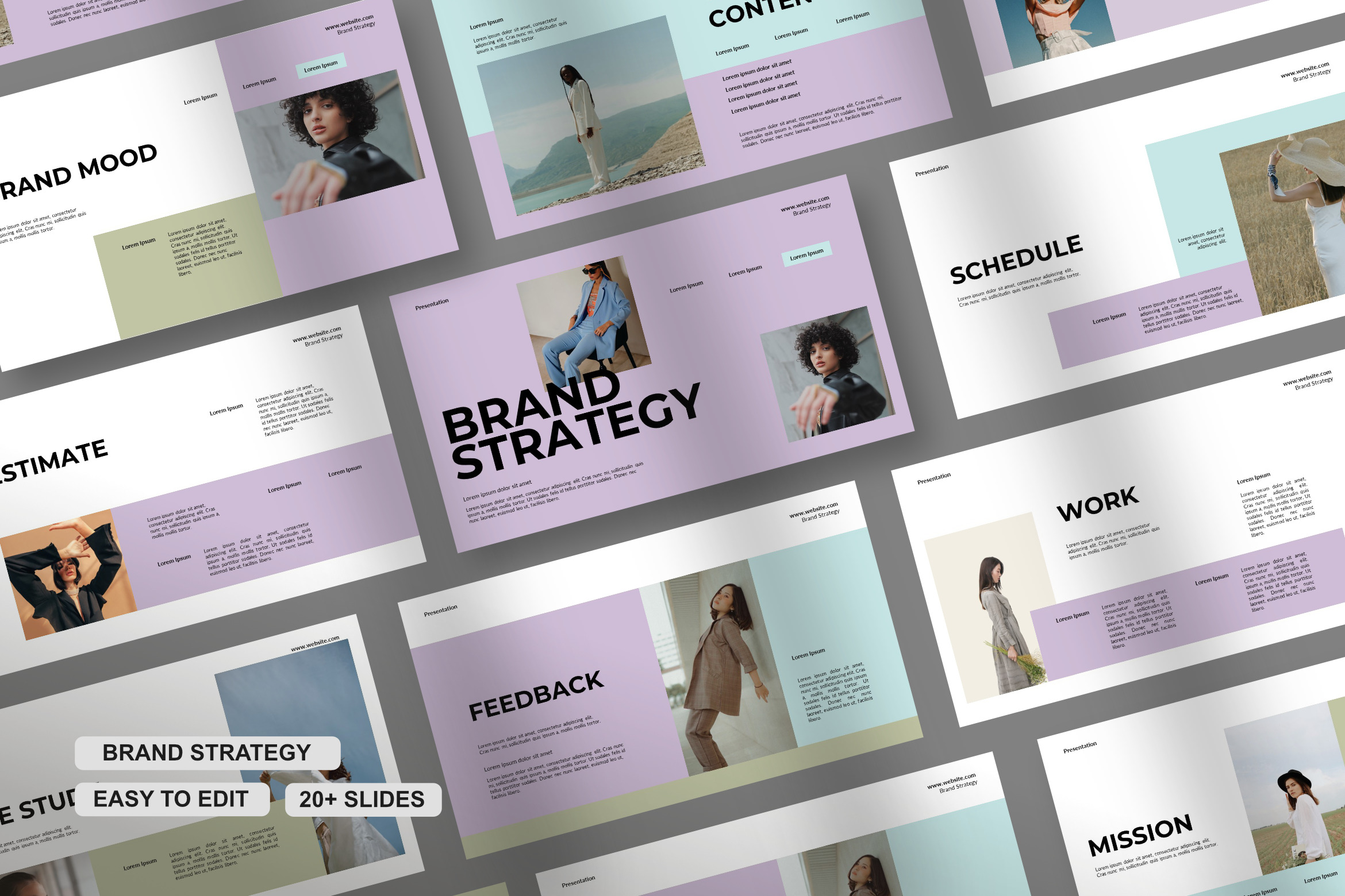 Brand Strategy Google Slide Template, a Presentation Template by ...
