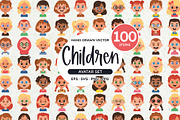 Children Avatar Set, an Emoji Icon by insemar (Thumbnail 1 of 4)