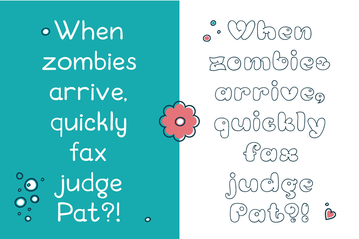 Sale Bubble Double Duo font preview 6