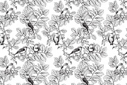 Birds on Branches Sketch, a Decorative Illustration by Valentyna Smordova (Thumbnail 8 of 9)
