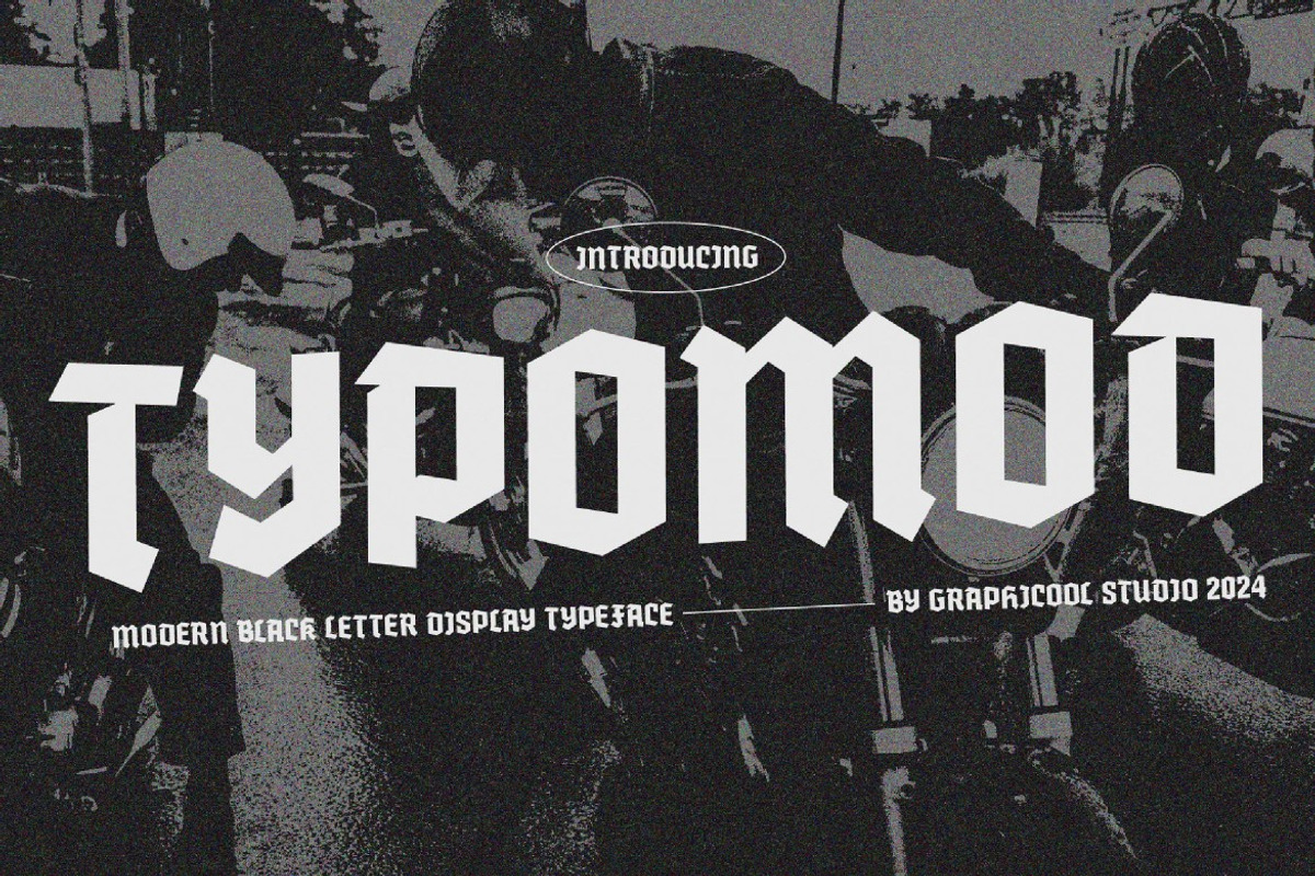 Typomod Modern Black Letter, a Blackletter Font by graphicook (Photo 1 of 10)